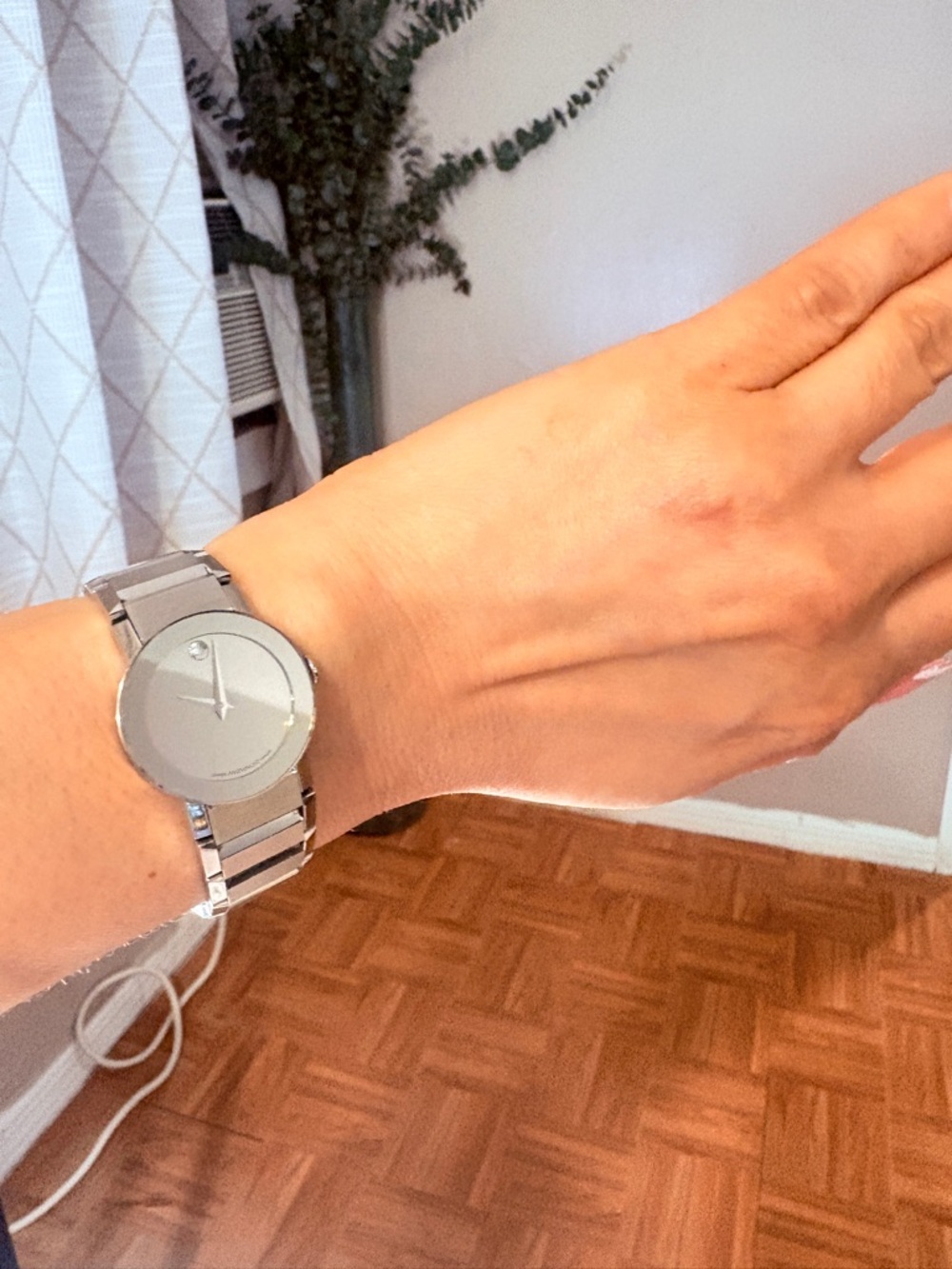 Movado Silver Minimalist Museum Dial Bracelet Watch - Picture 2 of 5